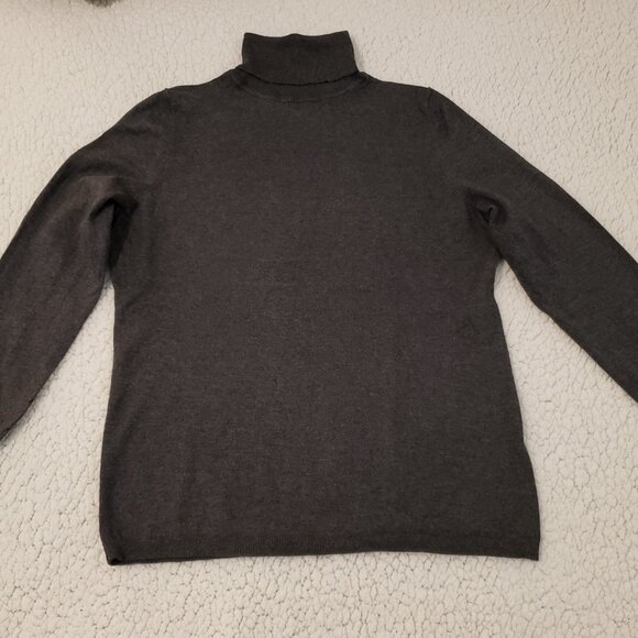 (EUC) Talbots Gray Long Sleeve Turtleneck Sweater (Size: Large) - Picture 7 of 8